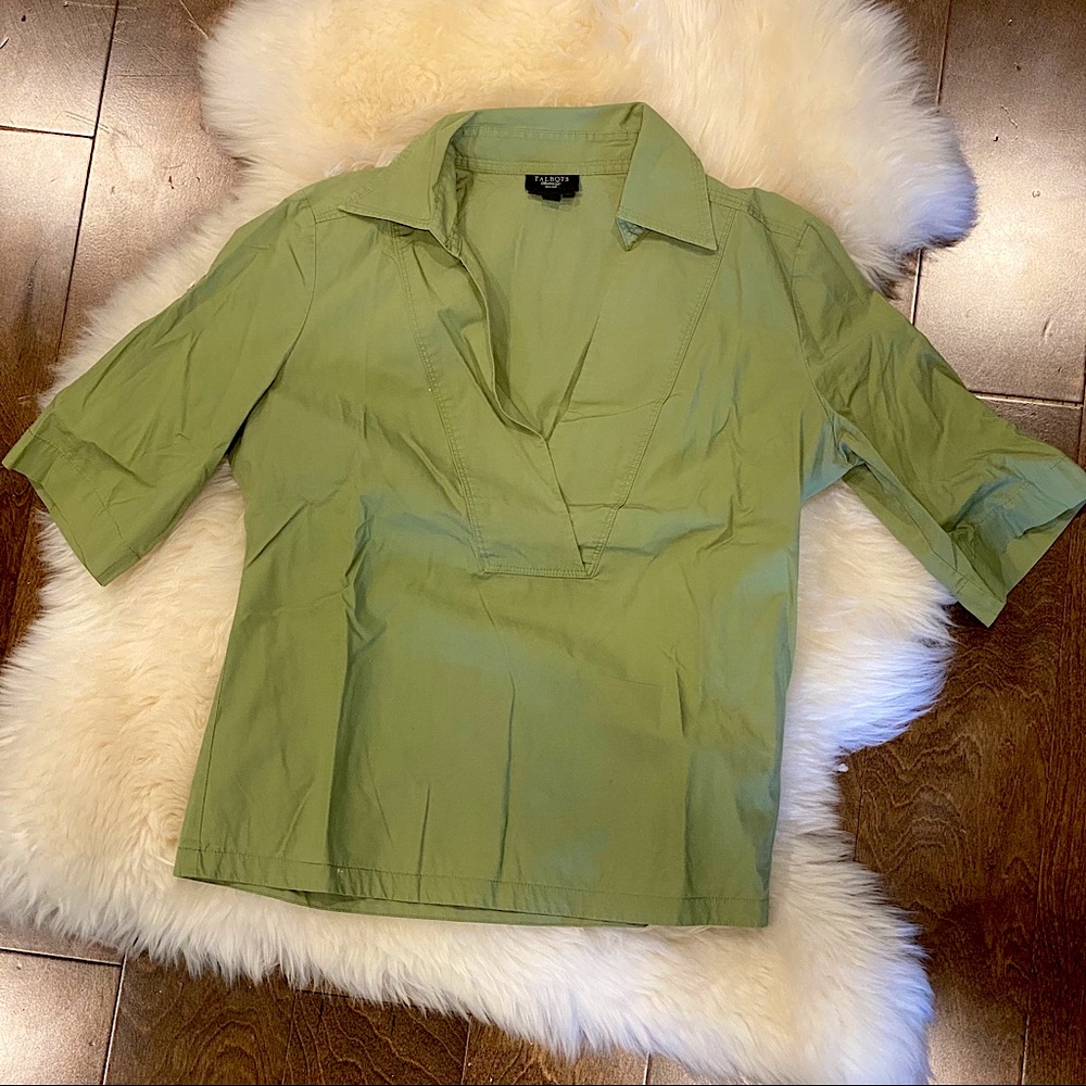 Talbots Petites 3/4 sleeve Green Top | Size 4P